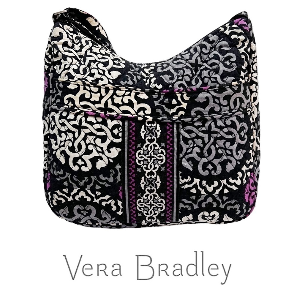 VERA BRADLEY Retired "Canterberry Magenta" Medium Shoulder Bag Circa Winter 2013
